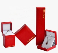 Ensemble de bijoux bracelet rouge de luxe le plus vendu organisateur de cadeaux avec logo boîte d'emballage en papier en plastique pour bijoux