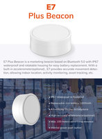 Etiqueta de activo pequeña Minew E7, resistente al agua IP67, iBeacon Eddystone de bajo consumo para marketing de proximidad