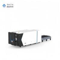 Machine de découpe laser à fibre automatique haute vitesse Cypcut avec double plateforme d'échange pour acier au carbone, acier inoxydable, laiton, aluminium et autres métaux