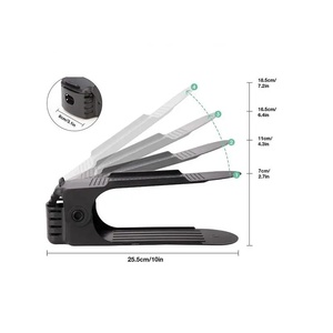 1 pièce Organisateur de chaussures réglable à double niveau, gain de place pour placard - Product Image 6