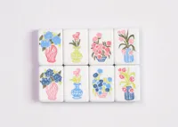 Jeu de Mahjong américain en acrylique, ruban bleu, personnalisé pour femme, 160 pièces, 4 couches, luxe, pour table de jeu, casino
