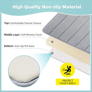 Tùy Chỉnh 3-Mảnh Hiện Đại Sang Trọng Sợi Nhỏ Bộ Nhớ Bọt Tắm <span class=keywords><strong>Mat</strong></span> Đặt Có Thể Giặt Phòng Tắm Rugstoilet Thảm Và Khu Vực Thảm - Product Image 5