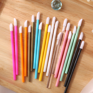 Disposable Solid Makeup Lip Stick Wands Lip Gloss Brush <b>Nail</b> <b>Tool</b> with Nylon Hair - Product Image 4