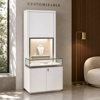 Vitrine d'exposition en verre GZowin éco-responsable avec éclairage LED, en forme d'arche, pour comptoirs de vente au détail (Dimensions personnalisables)