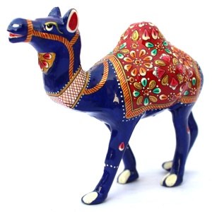 Statue de chameau de Dubaï en métal, artisanat Nirmala, vente chaude, souvenir multicolore fait main au Rajasthan pour la décoration intérieure - Product Image 3