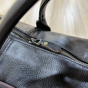 Vêtement de grande capacité Sac polochon <span class=keywords><strong>Vintage</strong></span> en cuir de vachette véritable <span class=keywords><strong>Trolley</strong></span> Suit Weekender Voyage Sac pliable pour hommes - Product Image 5