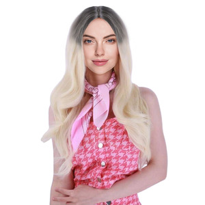 26 pulgadas de largo negro Glod gradiente cuerpo onda <span class=keywords><strong>peluca</strong></span> sintética cabello humano para miércoles Addams disfraz niñas - Product Image 1
