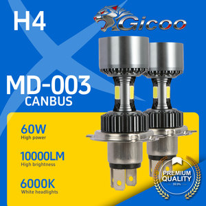 Gicoo MD004 12V Truck & Car LED Headlight Bulbs H7/H11/HB3/HB4/H13/9004/9007/880 90W 6000K IP67 CSP Aluminum - Product Image 1
