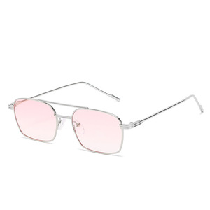 Women's <b>Square</b> <b>Sunglasses</b> Metal Frame UV400 Protection Class 2 Sunshades Ac Lens Hip Hop Style - Product Image 5