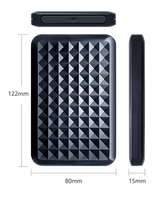 ShuoLe 2.5 inci Casing HDD Plastik Antarmuka USB-C Kecepatan Tinggi 6Gbps Casing Portabel Khusus untuk Laptop Mendukung SSD