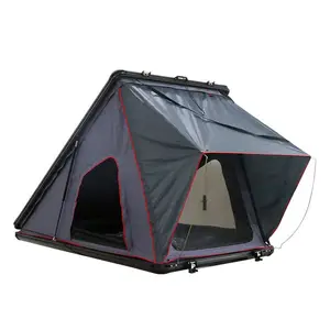 Jetshark Factory supply vendita calda Hard Shell alluminio campeggio tenda a triangolo all'aperto 3-4 persone 4x4 tenda da tetto per auto fuoristrada