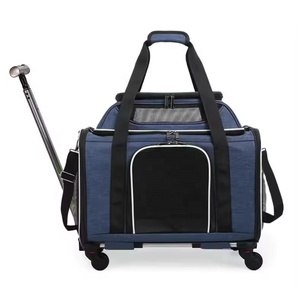 Bolsa de Transporte para Perros y Gatos, Aprobada por Aerolíneas, Transpirable, de Malla, con Ruedas, para Viajes, Carrito para Mascotas - Product Image 3