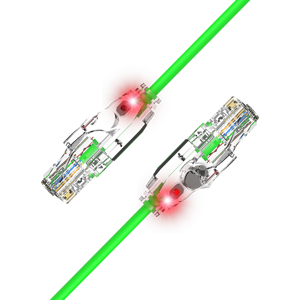 BEHPEX <span class=keywords><strong>ไฟ</strong></span> LED Cat6a <span class=keywords><strong>สาย</strong></span>อินเทอร์เน็ต UTP 28AWG <span class=keywords><strong>สาย</strong></span>แพทช์บางเฉียบติดตามสาย Lan สมาร์ทอย่างรวดเร็ว - Product Image 2