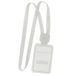 Custom Crystal Acrylic Led, Light up ID Card Holder Lanyard With Plastic Holder/