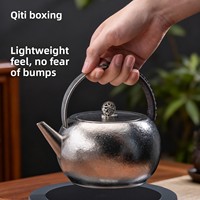 Nouvelle bouteille d'eau QITI Xuan Su 1L en titane pur écologique, théière de camping d'extérieur avec poignée, pot électrique en céramique de style chinois