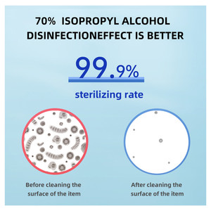Toallitas desinfectantes estériles desechables con <span class=keywords><strong>alcohol</strong></span> isopropílico al 70% para el cuidado de tatuajes y perforaciones - Product Image 5
