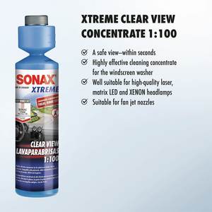 Concentrado de Limpiaparabrisas Xtreme Prime Quality Car Clear View 1:100 Verano 250ml Fórmula Segura para la Pintura - Product Image 2