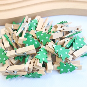Yuyang <b>Christmas</b> Wooden Clips New Year Party Decoration Photo Wall Clip DIY <b>Christmas</b> Ornaments Decorations for Home Kids <b>Gift</b> - Product Image 2