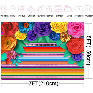 Nicro-Fondo De fiesta De Día De los muertos, mesa brillante De <span class=keywords><strong>carnaval</strong></span>, decoración con rayas, fotomatón, temática mexicana - Product Image 4