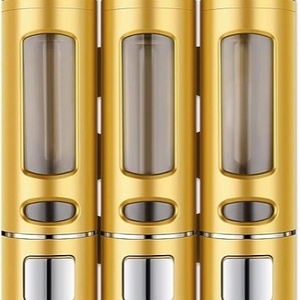 <span class=keywords><strong>Dispenser</strong></span> di <span class=keywords><strong>Sapone</strong></span> ABS a Testa Singola, Doppia o Tripla, a Pressione, Liquido, Montaggio a Parete Senza Foratura, <span class=keywords><strong>per</strong></span> Gel <span class=keywords><strong>Doccia</strong></span> e Lavaggio Mani, <span class=keywords><strong>per</strong></span> Uso Domestico e Alberghiero - Product Image 4
