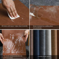 Sets de table en cuir PVC imperméables, résistants à l'huile, nettoyables, résistants à la chaleur, réversibles pour cuisine/salle à manger/extérieur
