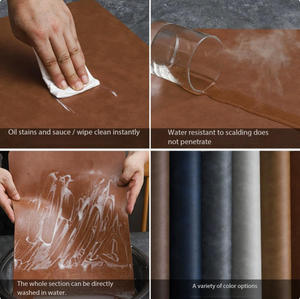 Sets de table en cuir PVC imperméables, résistants à l'huile, nettoyables, résistants à la chaleur, réversibles pour cuisine/salle à manger/<span class=keywords><strong>extérieur</strong></span> - Product Image 4