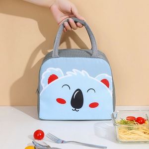 Sac à déjeuner isotherme carré à double poche, grande capacité, en aluminium épais, motif dessin animé - Product Image 2