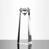 Trophée en cristal, récompenses de compétition d'équipe, trophée en diamant personnalisé créatif, souvenir en cristal de haute qualité