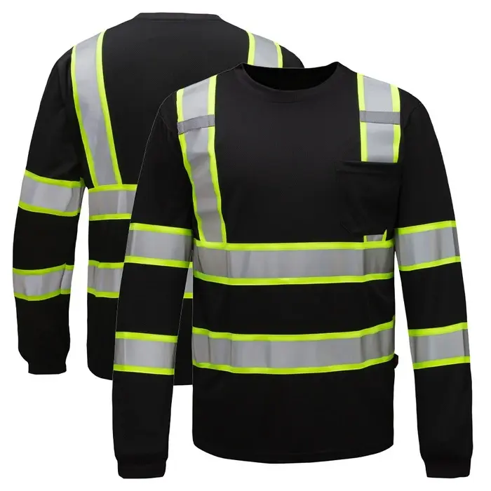 Spf 50 Work out Reflective Duty Custom made Multi-colors Model Phosphorescent Engineering High Quality High Visibility Shirt