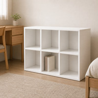 Étagère de rangement moderne à 6 cubes, bibliothèque basse, vitrine, organisateur pour salon, chambre, maison et bureau
