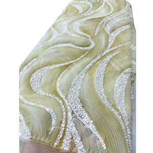 Ni. Ai sang trọng hạt lưới ren vải Nigeria vải tuyn 2025 pháp sợi dây thừng với ngọc trai và sequins cho phụ nữ Evening Dresses - Product Image 5