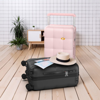 Bagages ABS de haute qualité nouvelle valise rose à tige large avec roue tournante universelle silencieuse serrure TSA étui à bagages pratique pour filles