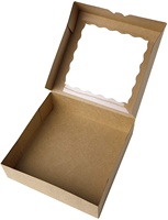 Boîte à pâtisserie en papier kraft la plus vendue pour gâteaux, tartes aux fruits, tartes à la citrouille, tartes aux framboises, tartes au chocolat et aux fraises avec fenêtre en PVC