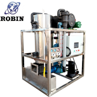 Machine à glaçons industrielle Robin neuve, mini, 1 tonne, 3 tonnes, 5 tonnes, refroidissement par air, pour hôtel et bar