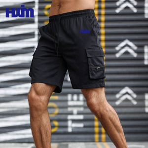 OEM vente en gros de shorts de survêtement <span class=keywords><strong>avec</strong></span> poches à rabat zippées pantalons de jogging légers shorts de fitness à cordon de serrage pour hommes shorts de course pour garçons - Product Image 4
