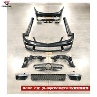 Nouveau Kit Carrosserie AMG C63 pour Mercedes-Benz Classe C W204 11-14, Pare-chocs Avant & Arrière, Accessoires Auto avec Clips Inclus