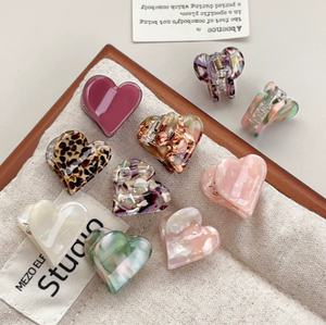 قلب حب صغير للأطفال صغير الحجم مصنوع من مجعد الشعر بحمض الخليك ، نمط قلب فتاة حلوة من الملحقات - Product Image 1