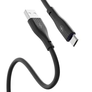 Cable USB de silicona de tacto suave PD20W 5V 2.4A USB A a 8PIN Cable de datos de carga rápida para iPhone 15 14 13 Android