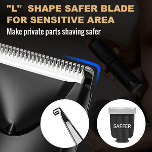 Impermeable recargable <span class=keywords><strong>ingle</strong></span> y púbico con LED pelo afeitadora Bikini eléctrico masculino depilación maquinilla de afeitar cuerpo recortador - Product Image 2