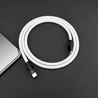 Câble de Recharge Téléphone Ultra Rapide 240W Épais USB-C vers USB-C en Alliage de Zinc et Silicone Liquide pour MacBook, iPhone 15 16 Pro Max