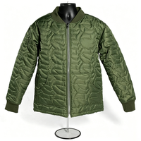 Blouson Bomber Homme Personnalisé Entièrement Zippé, Matelassé, Chaud, Hiver, Style Urbain, avec Broderie Frontale Rembourrée et Chauffante