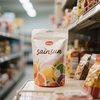 Sachets d'emballage en aluminium personnalisés imprimés, résistants à l'humidité, avec fermeture éclair, pour aliments pour animaux, sucre, fruits secs, croustilles de pommes de terre