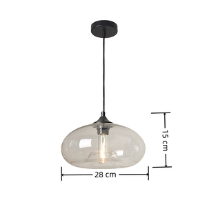Lampada a Sospensione Loft Moderno all'Ingrosso con <span class=keywords><strong>Paralume</strong></span> in Vetro Lampadario Decorativo a LED Luce Pendente Semplice da Interno per Soggiorno Camera da Letto - Product Image 2