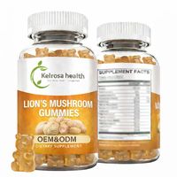 Gummies aux champignons 8 en 1 OEM, marque privée, champignons biologiques Lion's Mane et Reishi, gummies pour la santé du cerveau