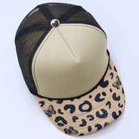 Casquette de baseball et casquette de camionneur en mousse imprimée à dos en maille, motif imprimé mignon et coquette à nœud, imprimé léopard et à carreaux, pour cadeaux de fête