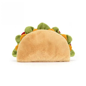 Boneka Makanan Lucu dari Bahan Polyester & Kapas PP Super Lembut, Aneka Ragam Burger Pizza Taco Kue, Hadiah Menenangkan untuk Anak-Anak Remaja - Product Image 4