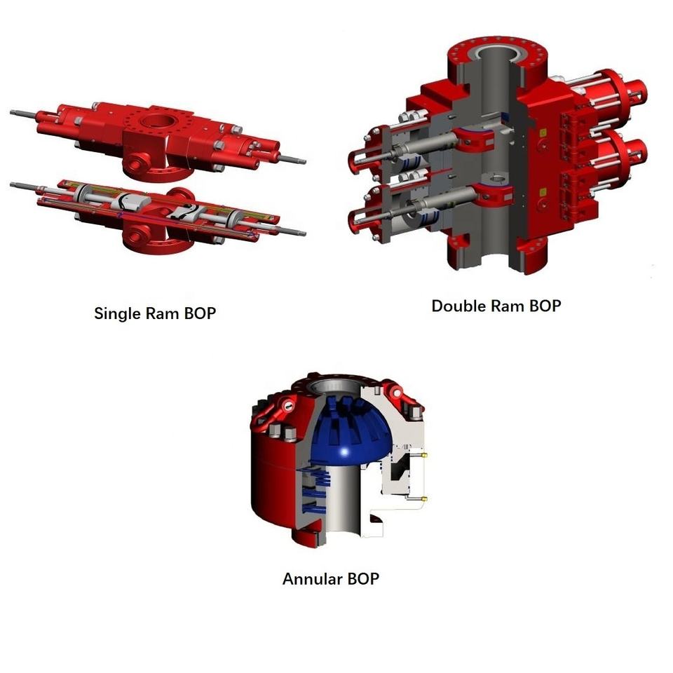 API 16A Hydraulic Double Ram Blowout Preventer / Single Ram BOP ...
