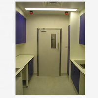 Porte battante affleurante de finition de Guangzhou HPL pour l'hôpital, porte de théâtre d'opération