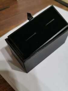 Универсальная коробка для запонок и галстук-зажимов оптом, модные аксессуары, черная бумага, высококачественная упаковка для галстук-зажимов - Product Image 5