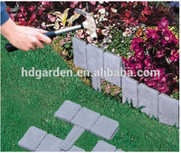Pembatas Taman Batu, Pagar Taman, Pembatas DIY Dekoratif untuk Bedeng Bunga dan Rumput